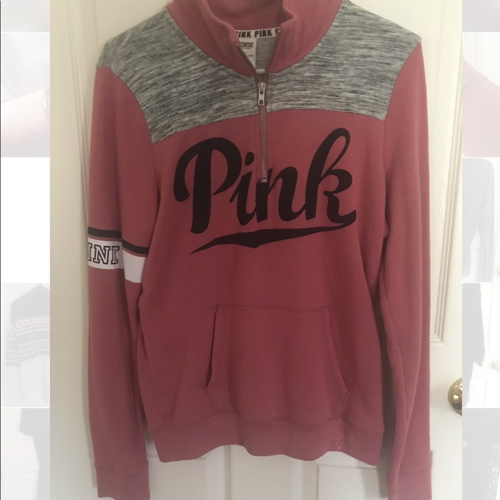 Victoria Secret Pink quarter-zip sweatshirt